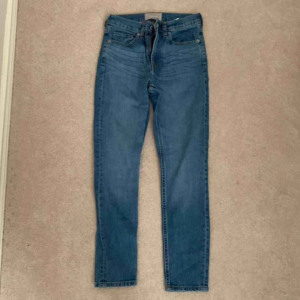 Everlane High Rise Ankle Length Medium Wash Skinny Jeans